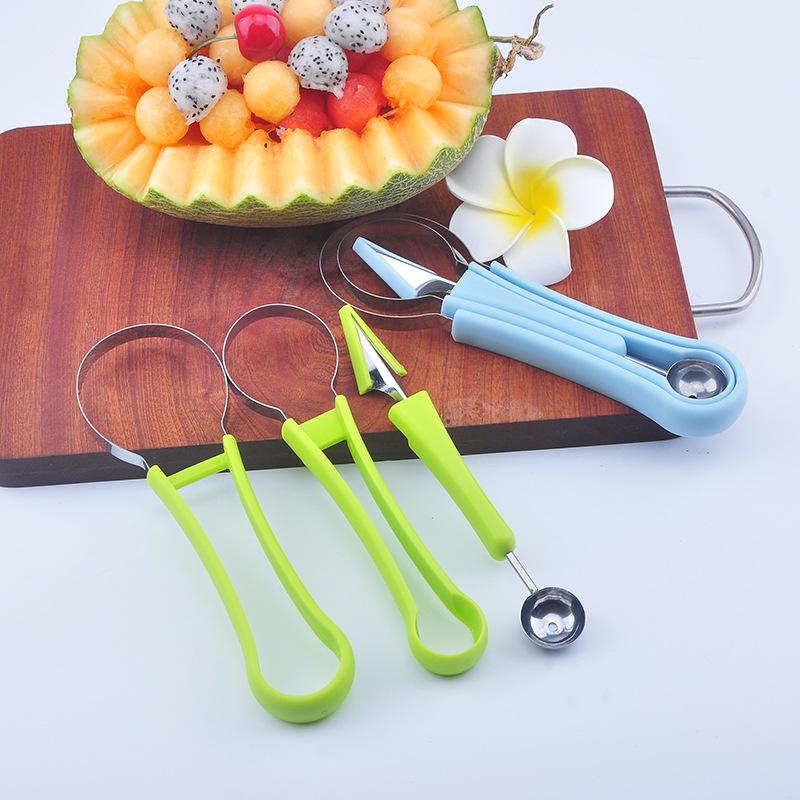 Multi-Functional Banana Slicer Creative Fruit Platter DIY Kitchen Gadgets Fruit Tool Melon Baller Cutter Melon Baller Scoop Set