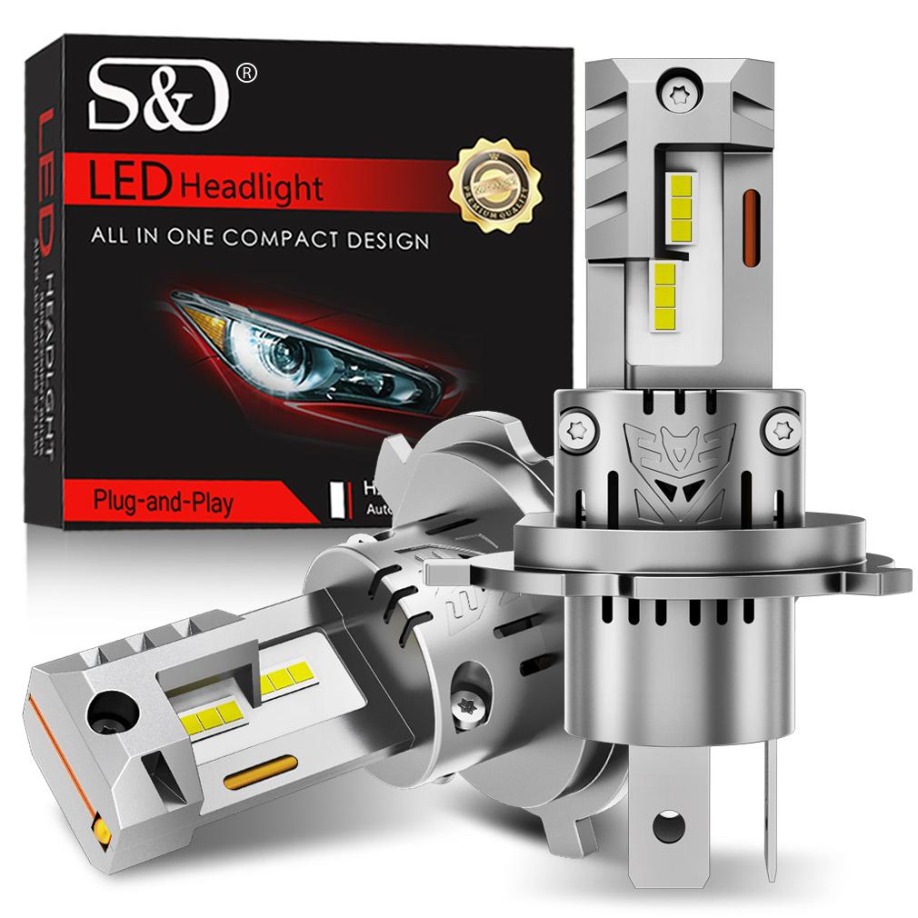 2Pcs H4 LED Headlight Bulbs 9003 HB2 Canbus High Low Beam Car Light 20000LM Turbo Led Diode Lamp Auto 12V 6500K Lampada