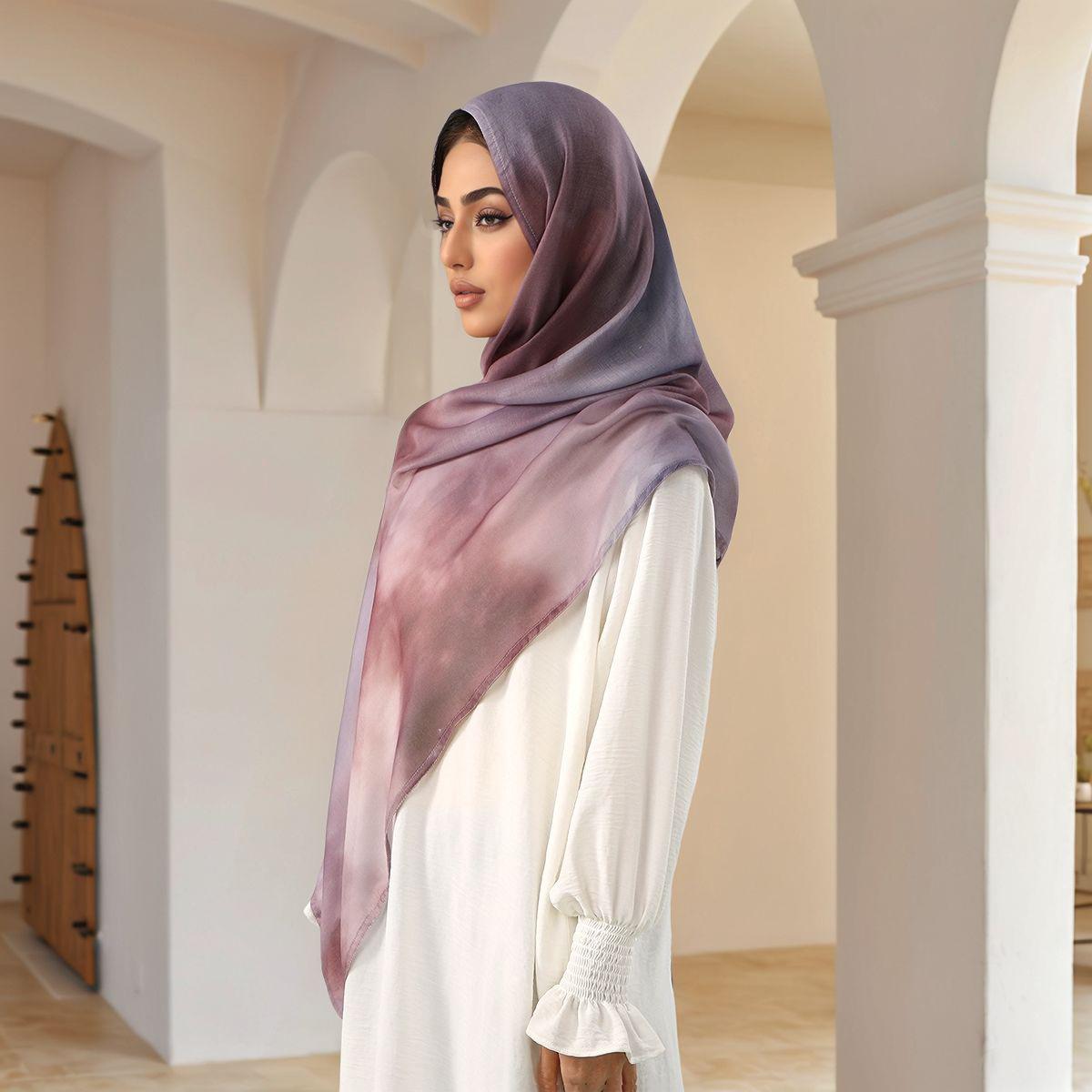 Bedruckter Hijab-Schal Für Frau Muslimische Hijabs Schal Islam Turban Ramadan Kopftuch Schals