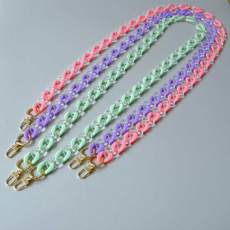 New Fashion Woman Handbag Accessory Chains Detachable Replacement White Bag Strap Women Shoulder Resin Phone Lanyard Case Chain