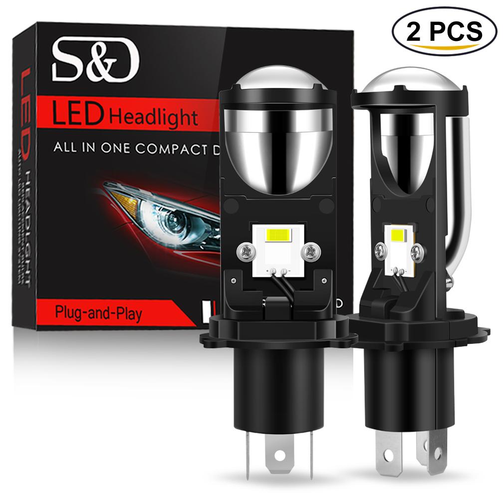 2 τεμ H4 Led φακός προβολέα Mini Canbus 9003 HB2 50W 20000LM Λαμπτήρας προβολέα αυτοκινήτου Φωτισμός μεγάλης σκάλας 12V 24V 6000K Αυτοκίνητα