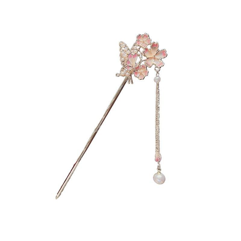 Classic Hair Stick Chinese Style Flower Hairpin Handmade Hairpins Women Chinese Hanfu Jewelry Accessories Hair Ornaments