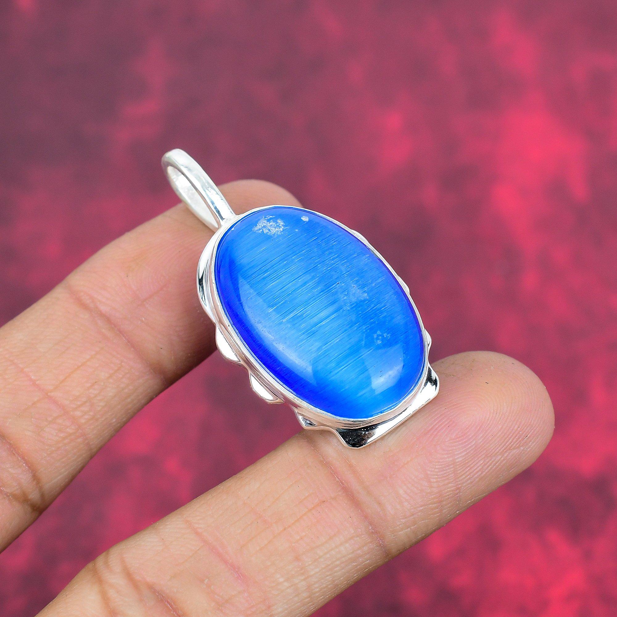 Monalisa 925 Solid Sterling Silver Pendant, Handmade Gemstone Pendant Jewelry, Gifts For Wife Brand New Pendant