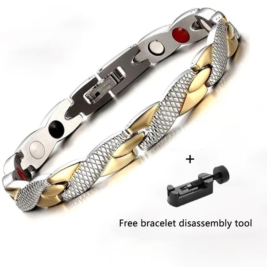 Health Care Magnetic Weight Loss Anti-Fatigue Therapy Bracelets for Women Arthritis Pain Relief Energy Germanium Healing Jewelry