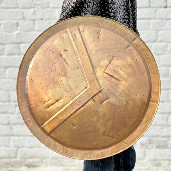 60.96 Cm Spartan Shield 300 Leonidas Replica Medieval Warrior Battle Shield 18 Gauge Steel Knight Armor Greek Gladiator Cosplay Gift