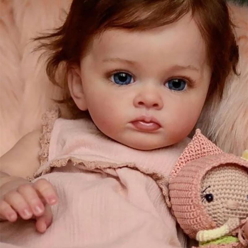 60cm 3D Special Color Skin Simulated Reborn Doll  Girl Cloth Body Silicone Vinyl the Four Limbs Dolls