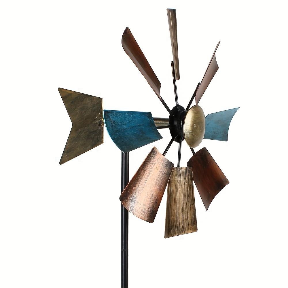 Kreativ metallvindmølle utendørs dekorasjon smijerns hagepynt flyform mote vindmølle egnet for jul Halloween hjemmedekorasjon
