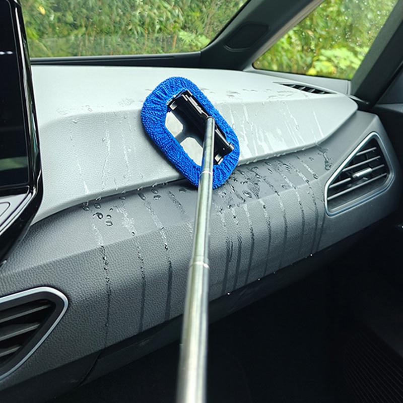 SEAMETAL Retractable Car Windshield Wiper Blade Long Handle Rearview Mirror Window Glass Wash Cleaning Brush Auto Cleaner Wiper