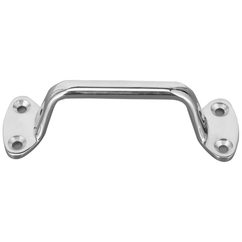  Large 5.81" 316 Stainless Steel Marine Door Handle – Heavy-Duty Mirror Polish – For Yachts, Boats, RVs, Bathrooms – 4-Hole Mount