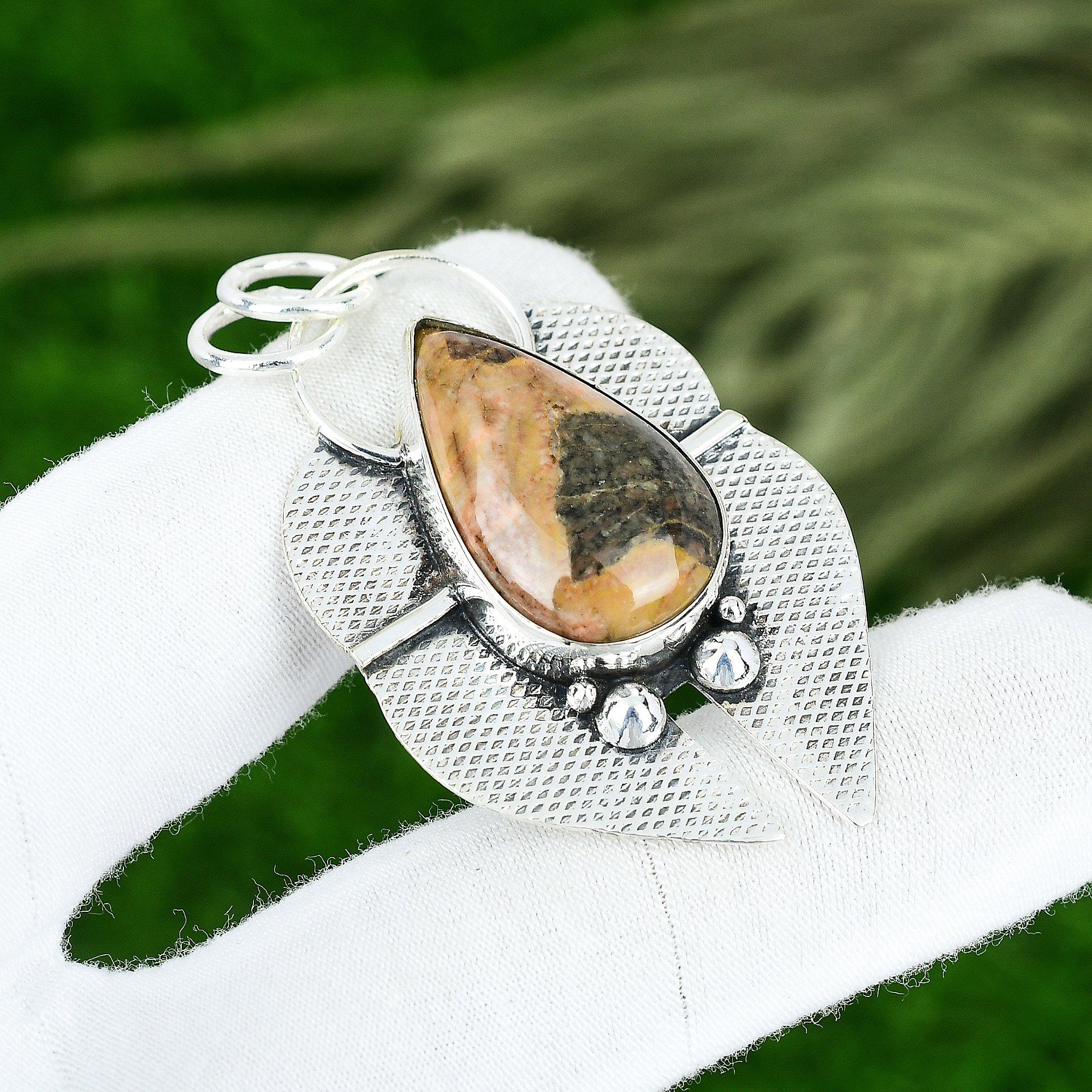 Memorial Day Sale Bauxite Gemstone Bezel New Pendant Jewelry 925 Sterling Silver