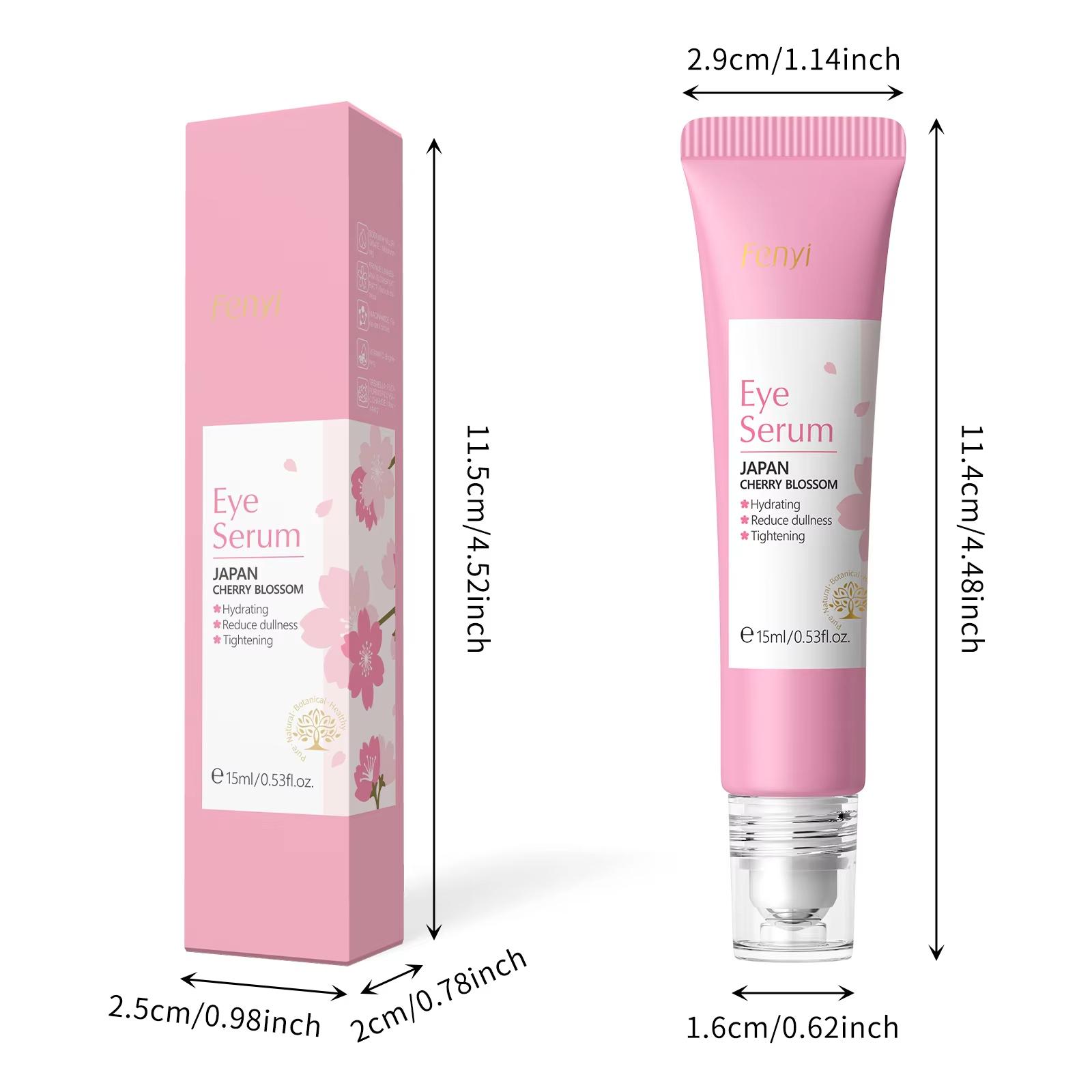 LAIKOU Sakura Сыворотка для глаз против темных кругов Крем для век с роликовым массажем Витамин С Гиалуроновая кислота Крем от мешков под глазами Увлажняющий уход за кожей