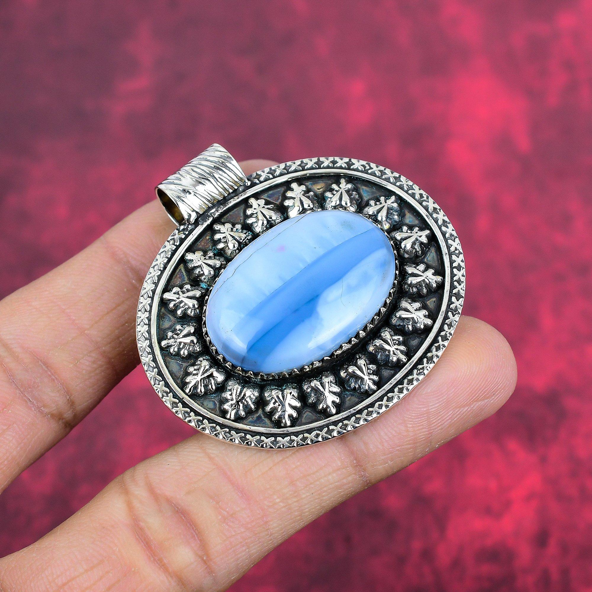 Owyhee Opal Pendant, 925 Solid Sterling Silver Jewelry, Gemstone Pendant, Gift For Her Handmade Dainty Jewelry