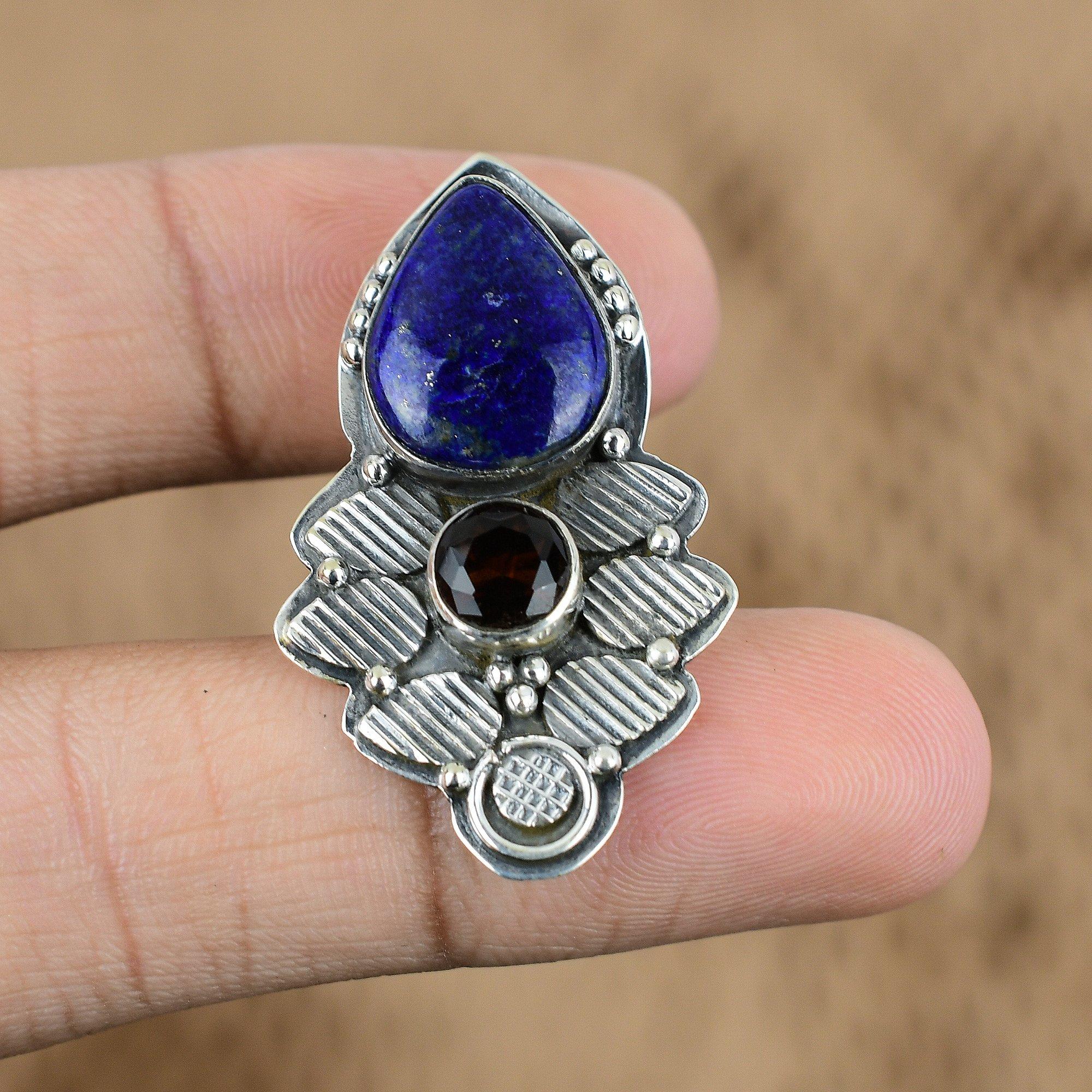 Gift For Women Jewelry Pendant 925 Sterling Silver Natural Lapis Lazuli Gemstone