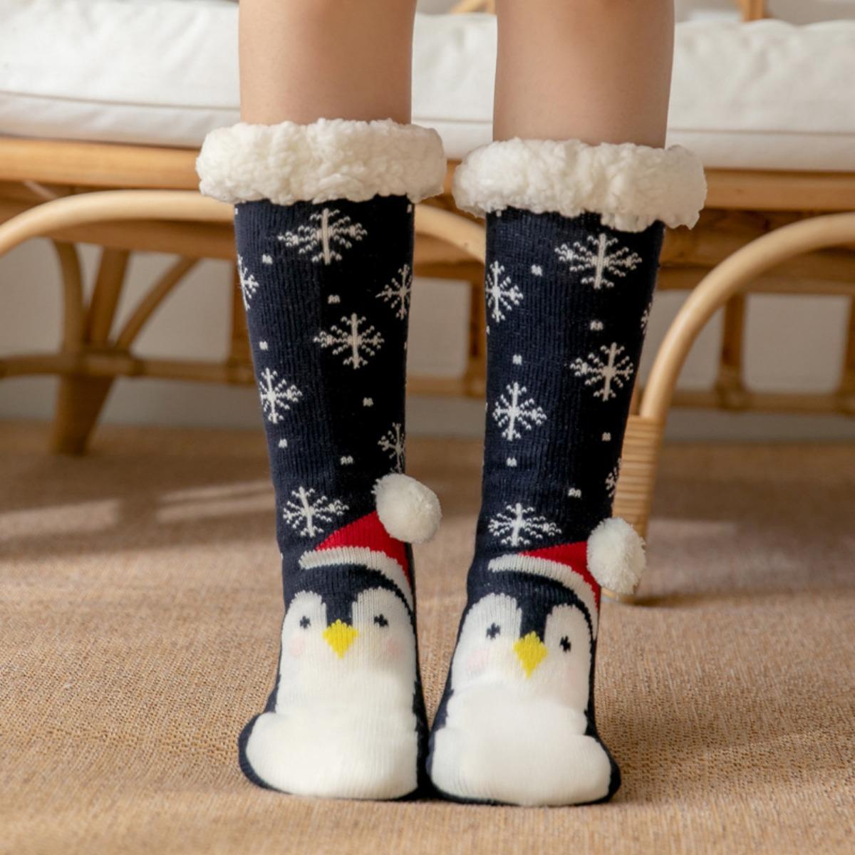 Christmas Socks, Floor Socks, Winter Socks, Snow Socks, Plush Socks, Coral Socks, Home Socks, Sleep Socks