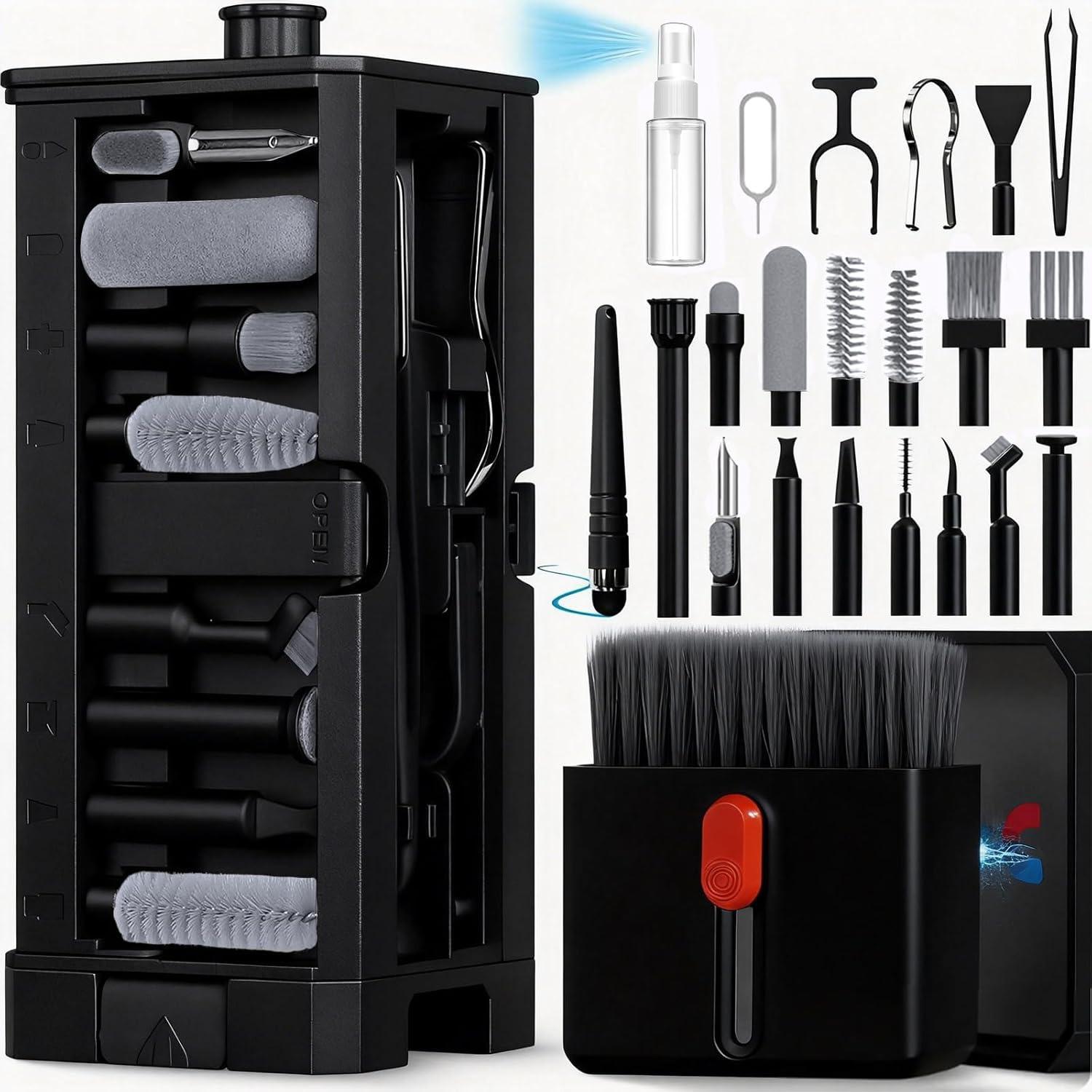 32-in-1 Handy-Reinigungsset mit Ladeanschlussreiniger, SIM-Werkzeug, Tastaturbürste, Lautsprecherbürste, Elektronisches Reinigungsset für iPhone, AirPods, Ohrhörer