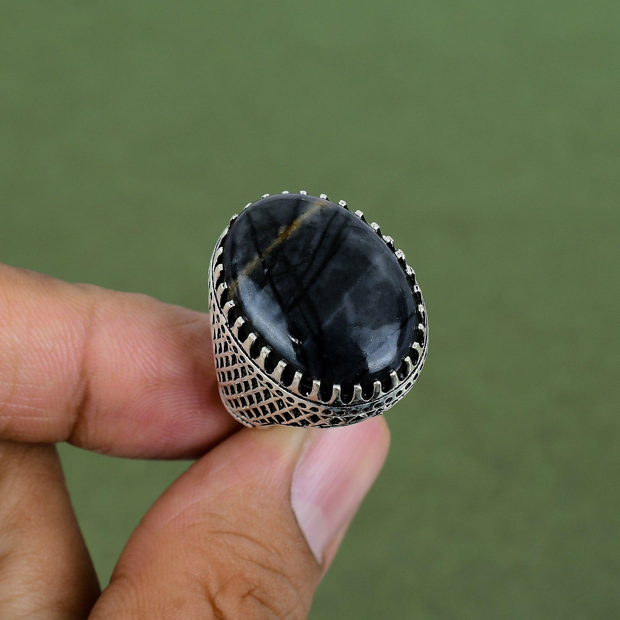 Picasso Jasper Ring 925 Sterling Silver Ring Antique Jewelry Genuine Gemstone Ring Handmade Jewelry Anniversary Gifts Available In Ring Size