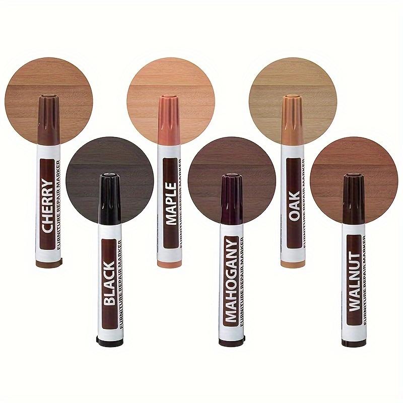 6Pcs Furniture Touch Up Kit Markers Amp Filler Sticks Wood Composite Grain Paint Repair Pen Scratches Restore Scratch Patch
