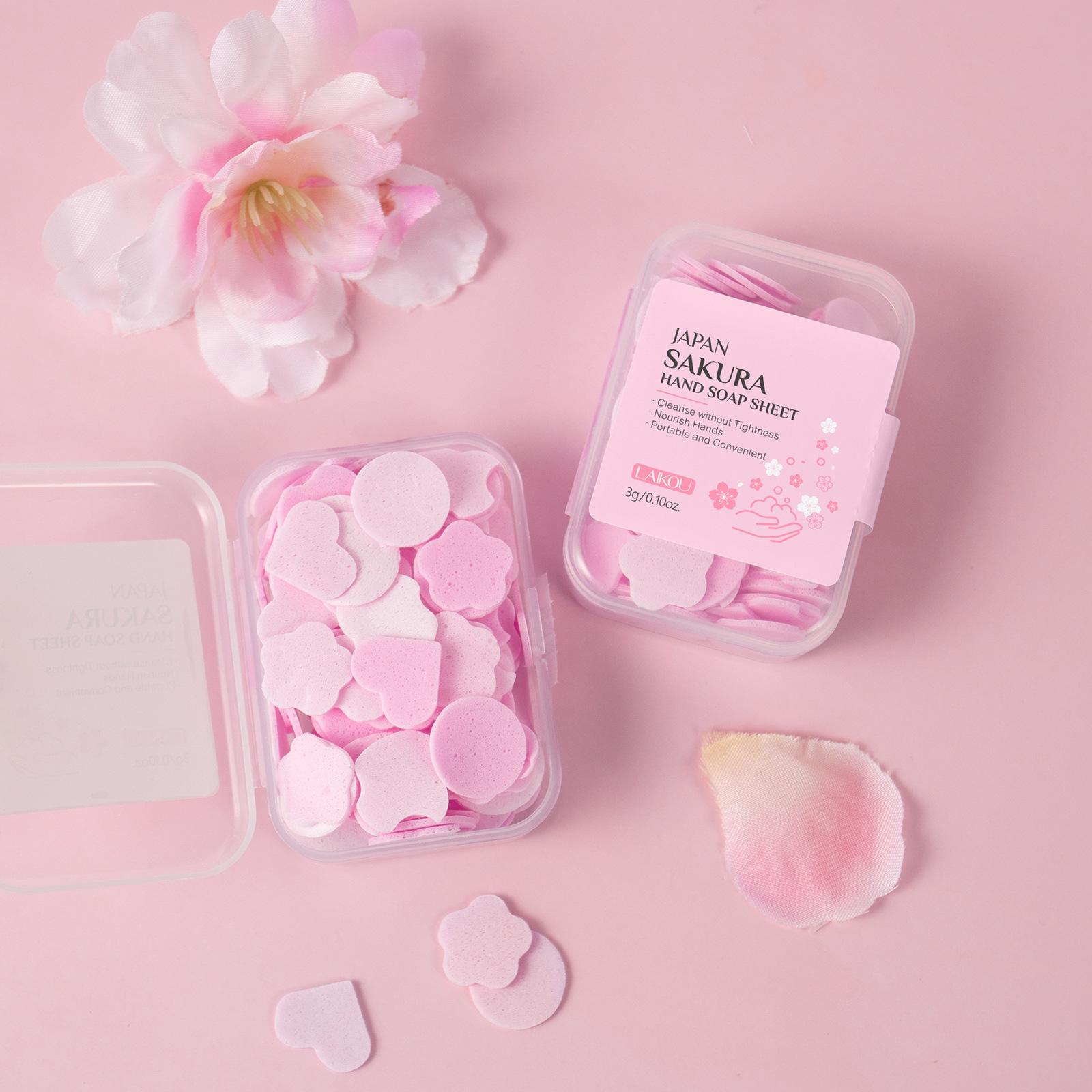 Disposable Soap Tablets - Portable Soap Sheets - Suitable for Students and Children To Carry Around - Mini Petal-shaped Hand-washing Tablets