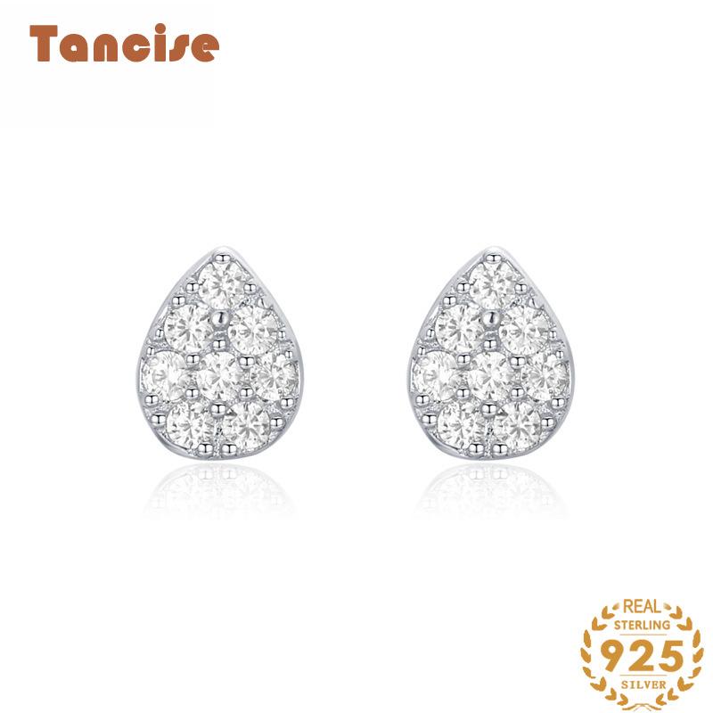 Tancise 925 Sterling Silver Zircon Earrings Drop Earrings For Women Wedding Party Gifts