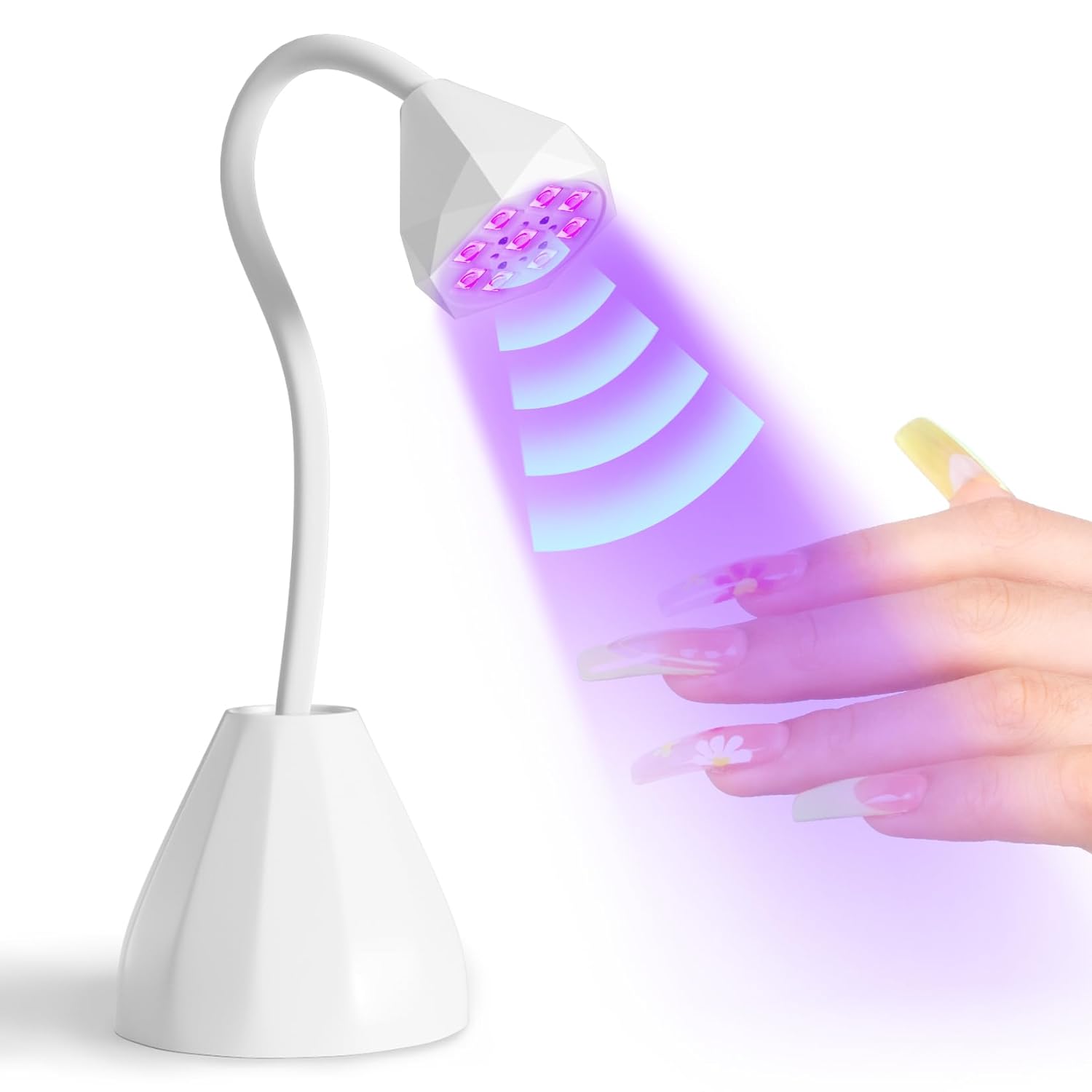 Lampe à ongles UV LED Lumière UV pour ongles avec capteur Lampe de séchage rapide portable pour extension d'ongles Manucure Ongles Salon Maison Outils de bricolage