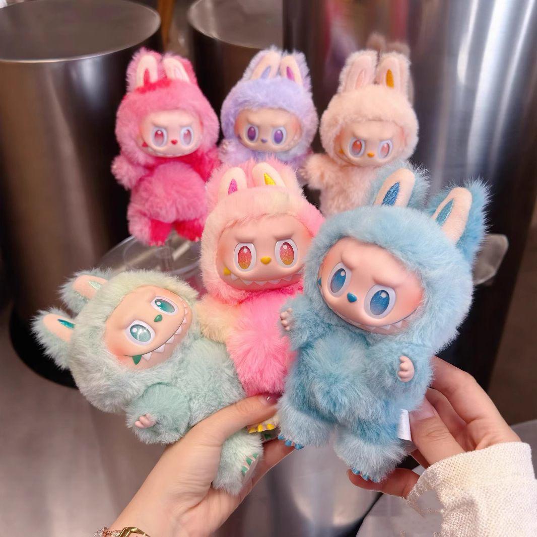 Chaveiro de Rosto Macaron PVC Mesa Fofo Desenho Animado Pingente de Bolsa Decoração Boneca Brinquedo de Pelúcia