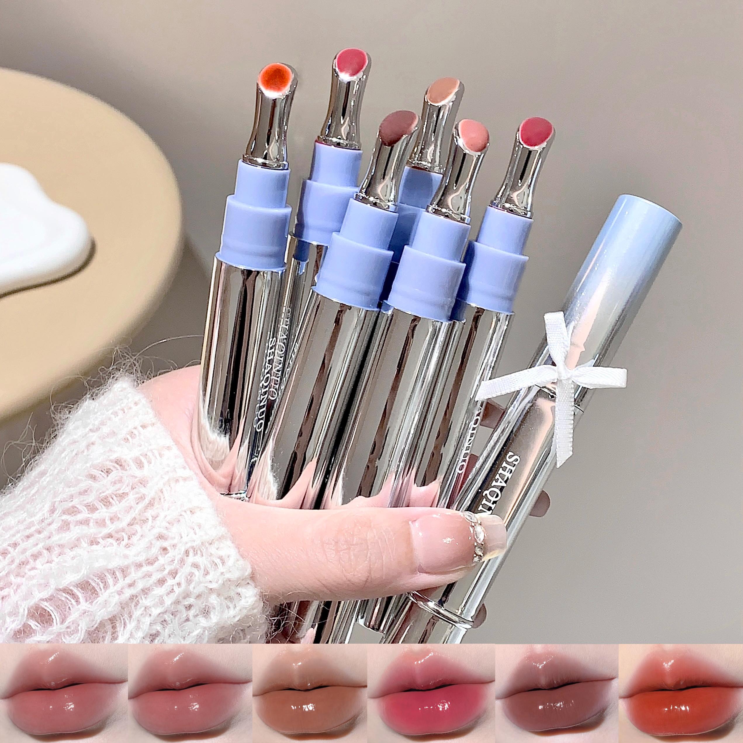 Lip Gloss SHAQINUO Moisturizing Mirror Lip Long-lasting Color Lipstick