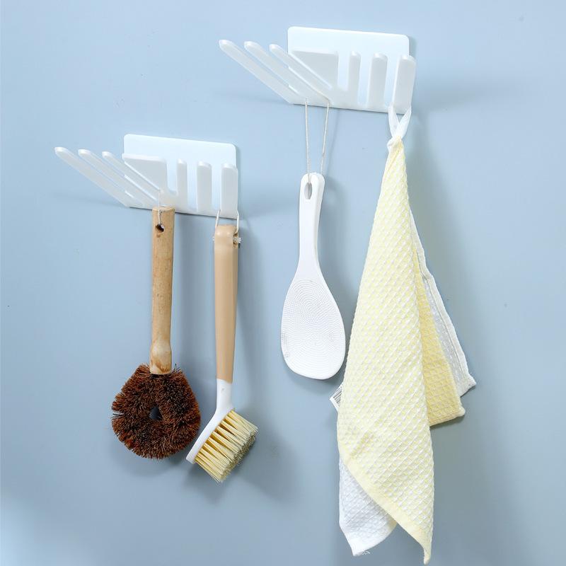 Wandmontiertes Küchenregal Wandmontiertes Stanzfreies Selbstklebendes Aufbewahrungsregal Halter Schranktür Kunststoff Organizer Regal Küchenzubehör