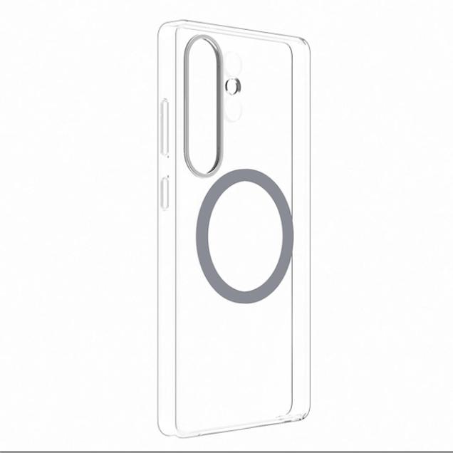 Husa magnetica transparenta originala Samsung Galaxy S25 Ultra S25+ S25 Plus S25 cu carcasa de protectie pentru incarcator Qi2 compatibila cu magnet