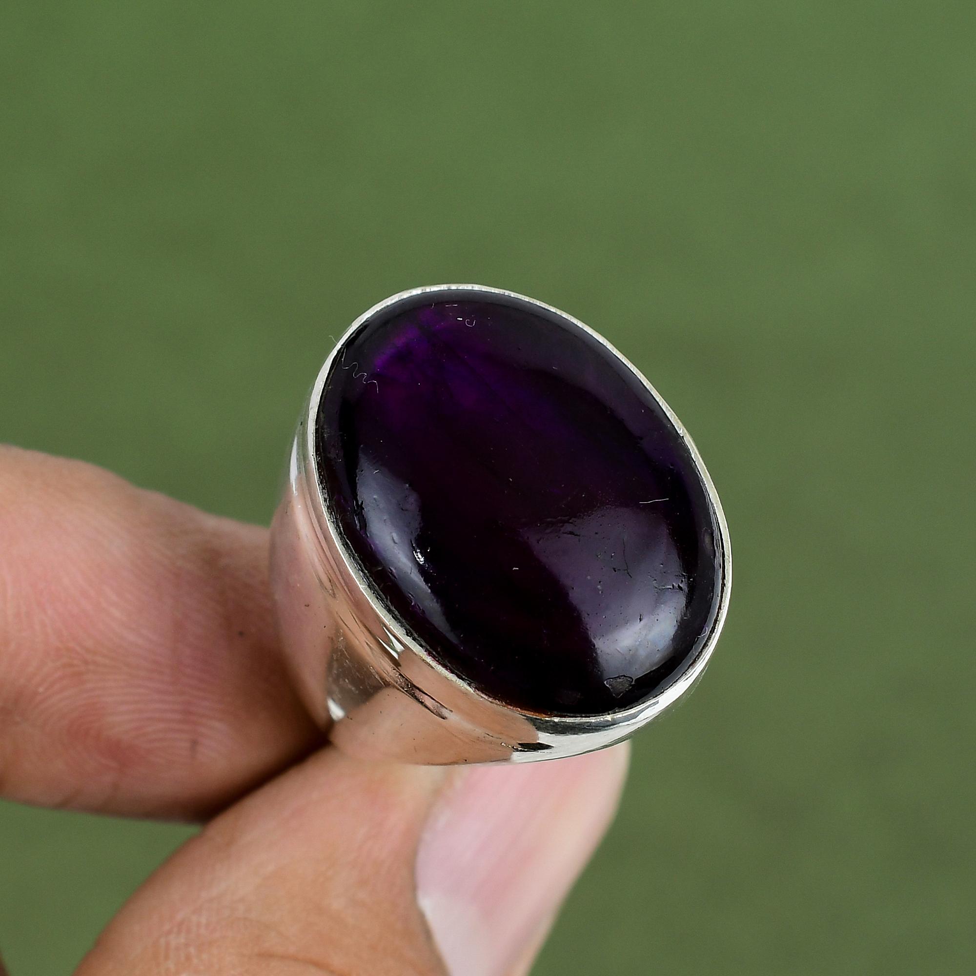 Lila Feuer Labradorit Ring 925 Sterling Silber Ring Edelstein Handgefertigter Ring Labradorit Silber Schmuck Geschenke Für Mama In Ringgröße Erhältlich