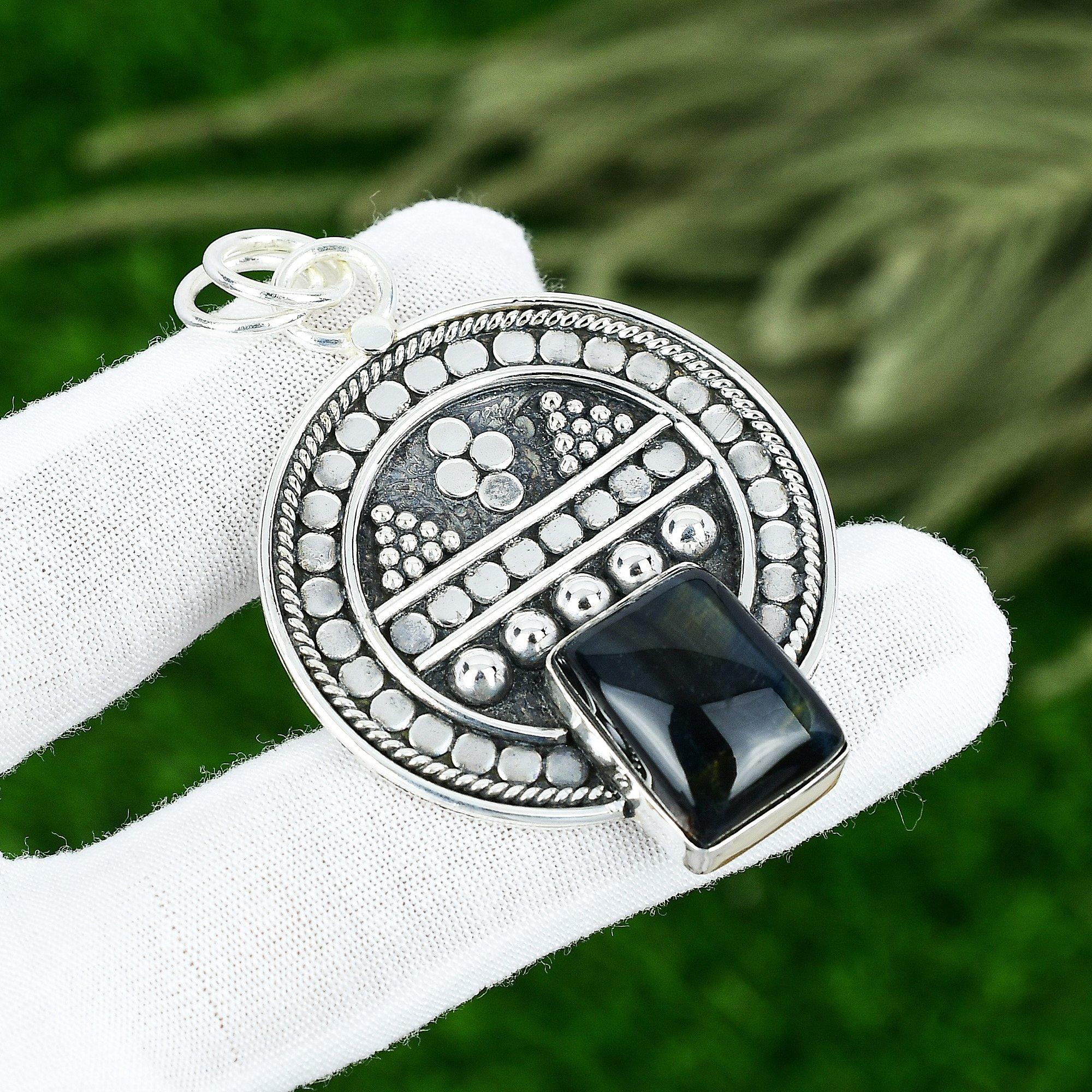 Memorial Day Sale Natural Nellite Sterling Silver Anniversary Pendant Jewelry