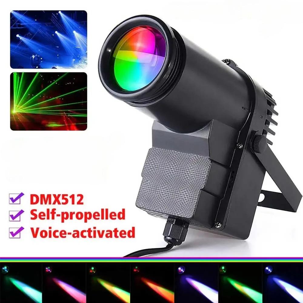 Mini RGBW LED Pinspot Stage Light DMX512 Colorfull Disco Beam for DJ Party KTV Mirror Ball Pin Spotlights