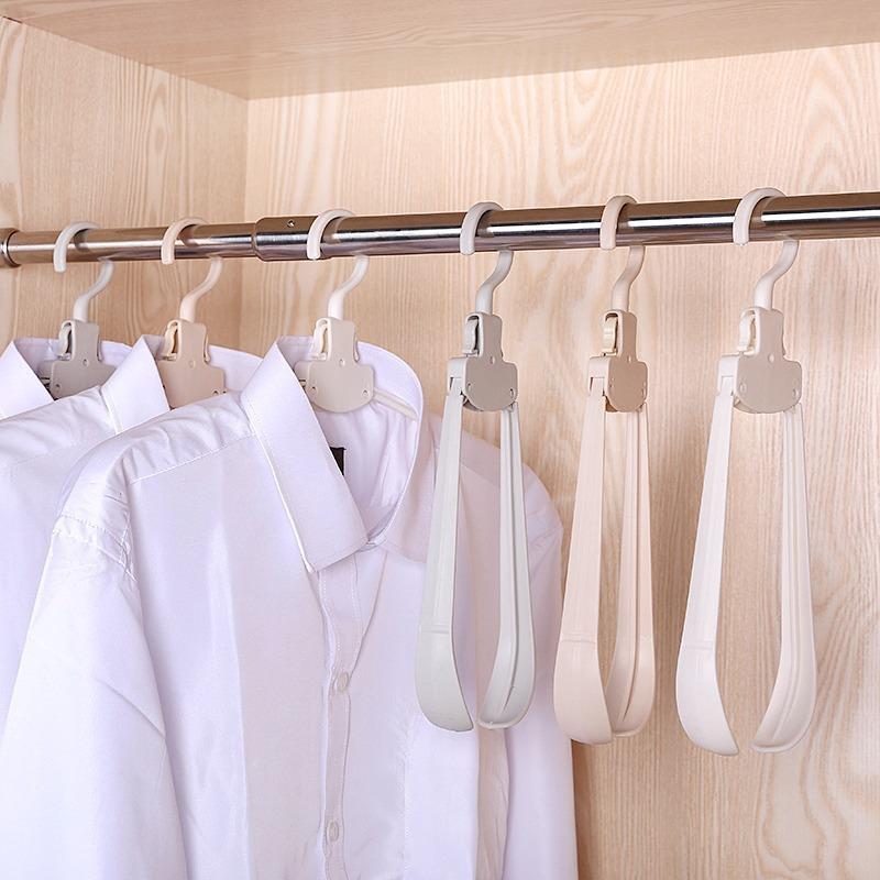 T Portable Travel Folding Clothes Hanger Home Carrying Plastic Non Slip Outdoor Travel Multi Functional Magic Clothes Hanger