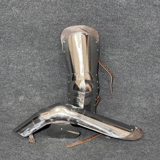 Medieval Greaves Leg Guard Set Polished Steel Protection for LARP  Cosplay