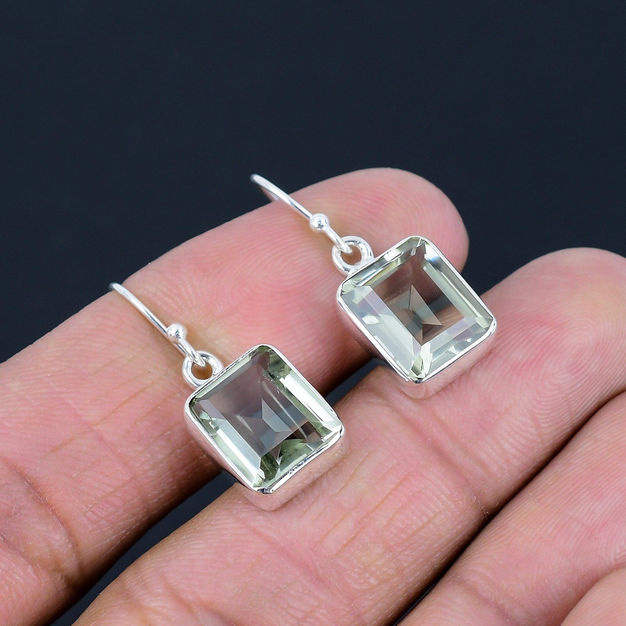 Peridot Gemstone Earrings Solid 925 Sterling Silver Handmade Earrings Jewelry Gift For Women And Girls  E-3267