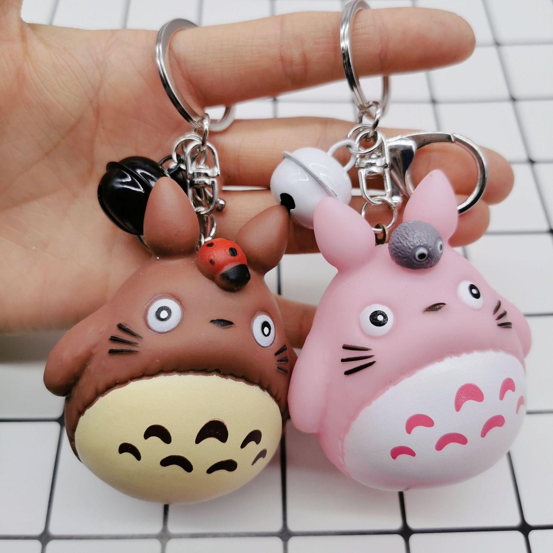 1Pcs Fashion Keychains Χαριτωμένο δαχτυλίδι με μπρελόκ Anime Totoro Keychain