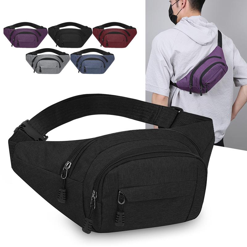 Unisex Waist Fanny Bag Men Breast Package Waterproof Outdoor Sports Bag Pouch Waist Bag Fanny Pouch Crossbody Banana Bag