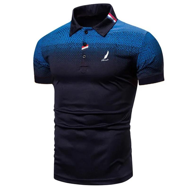 Summer Men's Golf Polo Shirt Men's Lapel Short Sleeve Casual Sports Polo