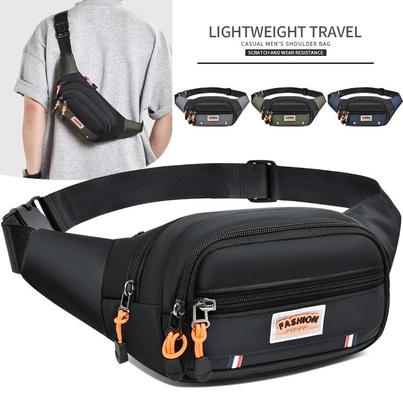 Unisex Waterproof Fanny Pack - Sports Waist Bag W/ Quick-Access Phone Pocket (Convertible To Crossbody Chest Pack)
