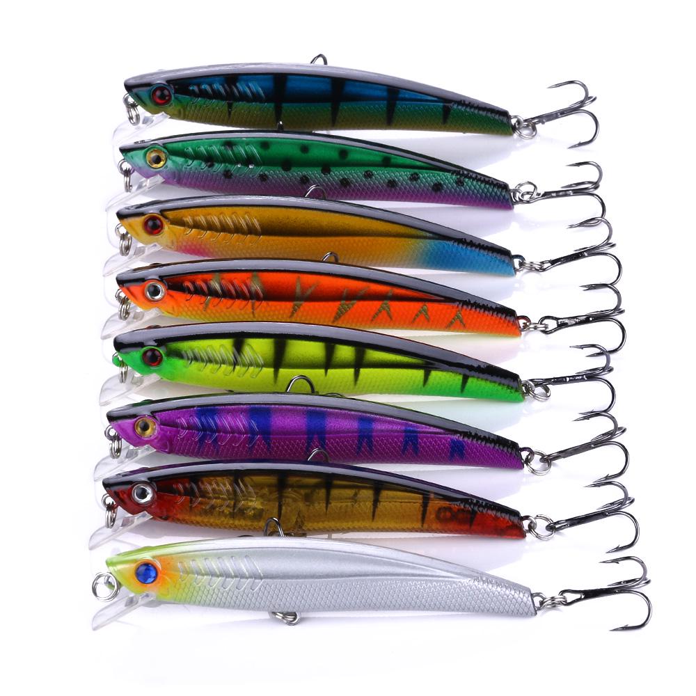 1pcs HENGJIA 9.3cm 10.4g Plastic Minnow Fishing Bait Carp Fishing Accessories for Perch Trout
