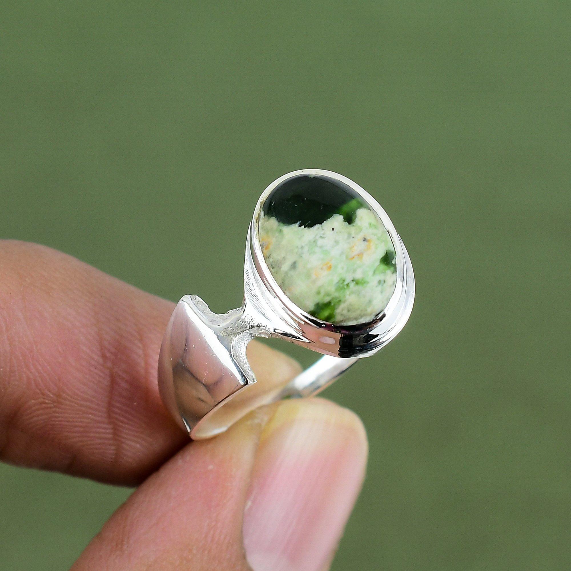 Austalian Chrome Chalcedony Ring 925 Sterling Silver Ring Very Pretty Silver Jewelry Gemstone Handmade Ring For Gifts Available In Ring Size