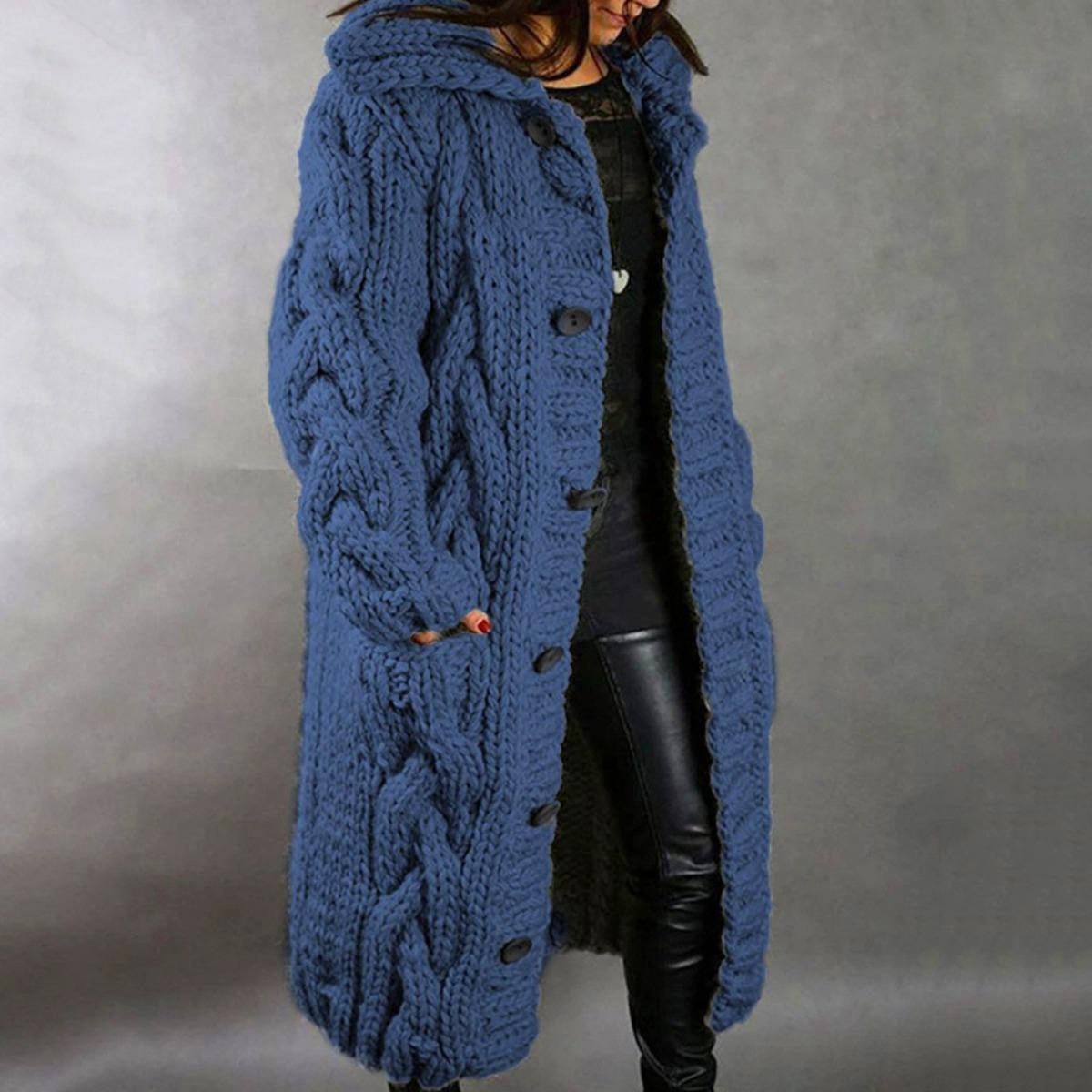 Ladies, Buttons, Cardigans, Sweaters, Knitwear, Warm Shirts, Casual Jackets, Collars, Long Sleeves, Loose Fit