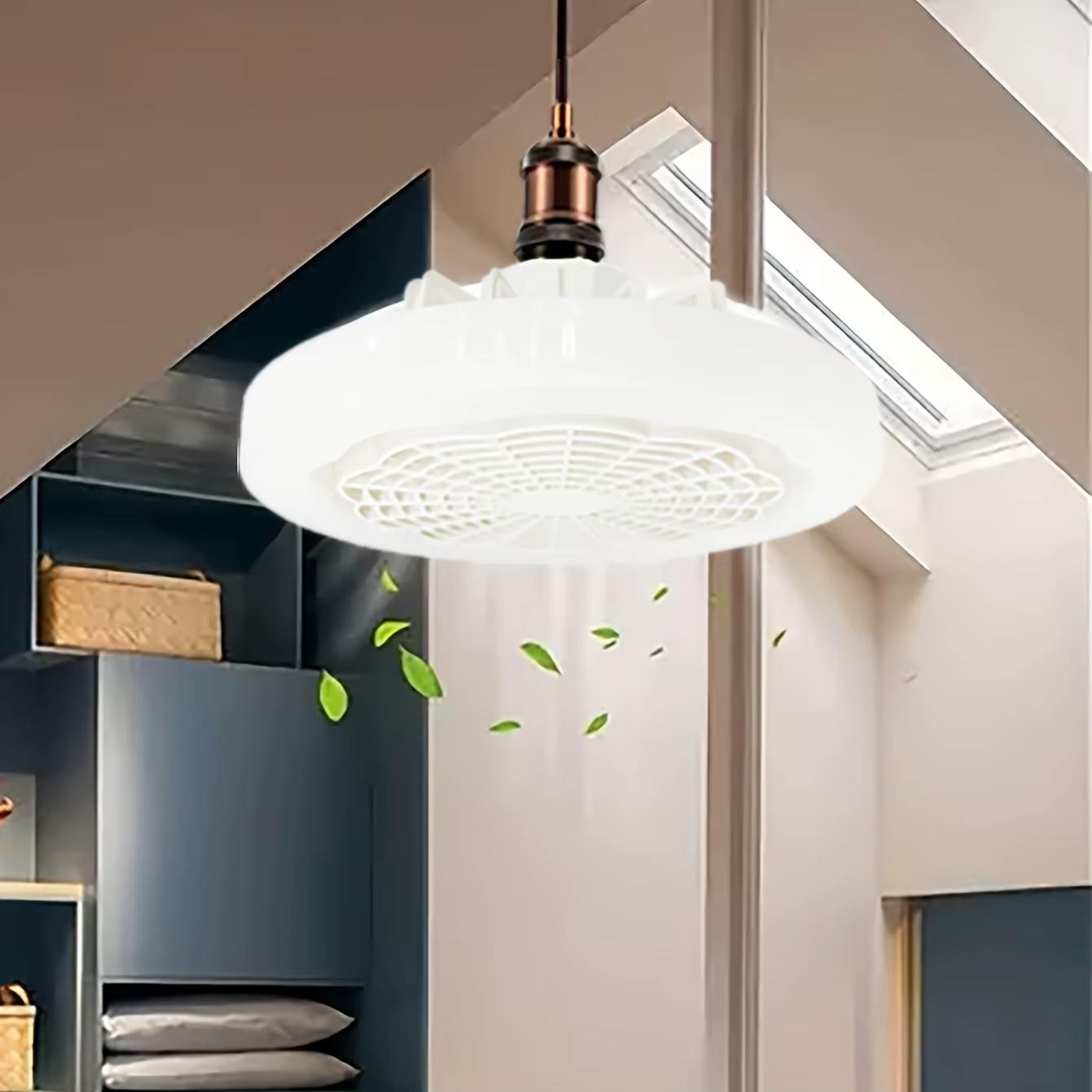 E27 LED Ceiling Fan Light 30W Remote Control Dimmable Integrated Lamp Removable Illumination(Clear Stock,first-come,first-served,while Supplies Last)