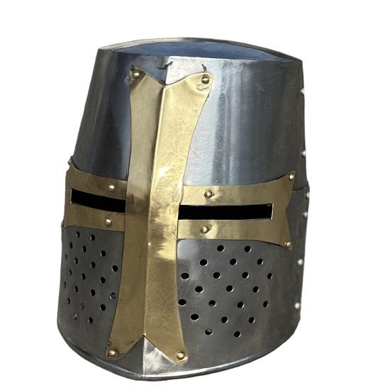 Crusader Great Helmet Medieval Helmet 18 Gauge Collectible