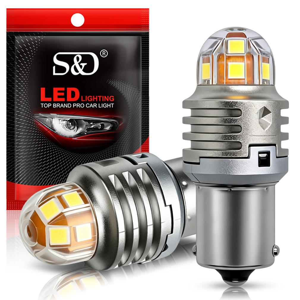 2X 1156 BA15S BAU15S P21W Led Bulbs PY21W 1157 BAY15D P21/5W T20 W21/5W W21W 7440 7443 T15 W16W Car Reverse Brake Signal Light T10 Auto Interior Lamp
