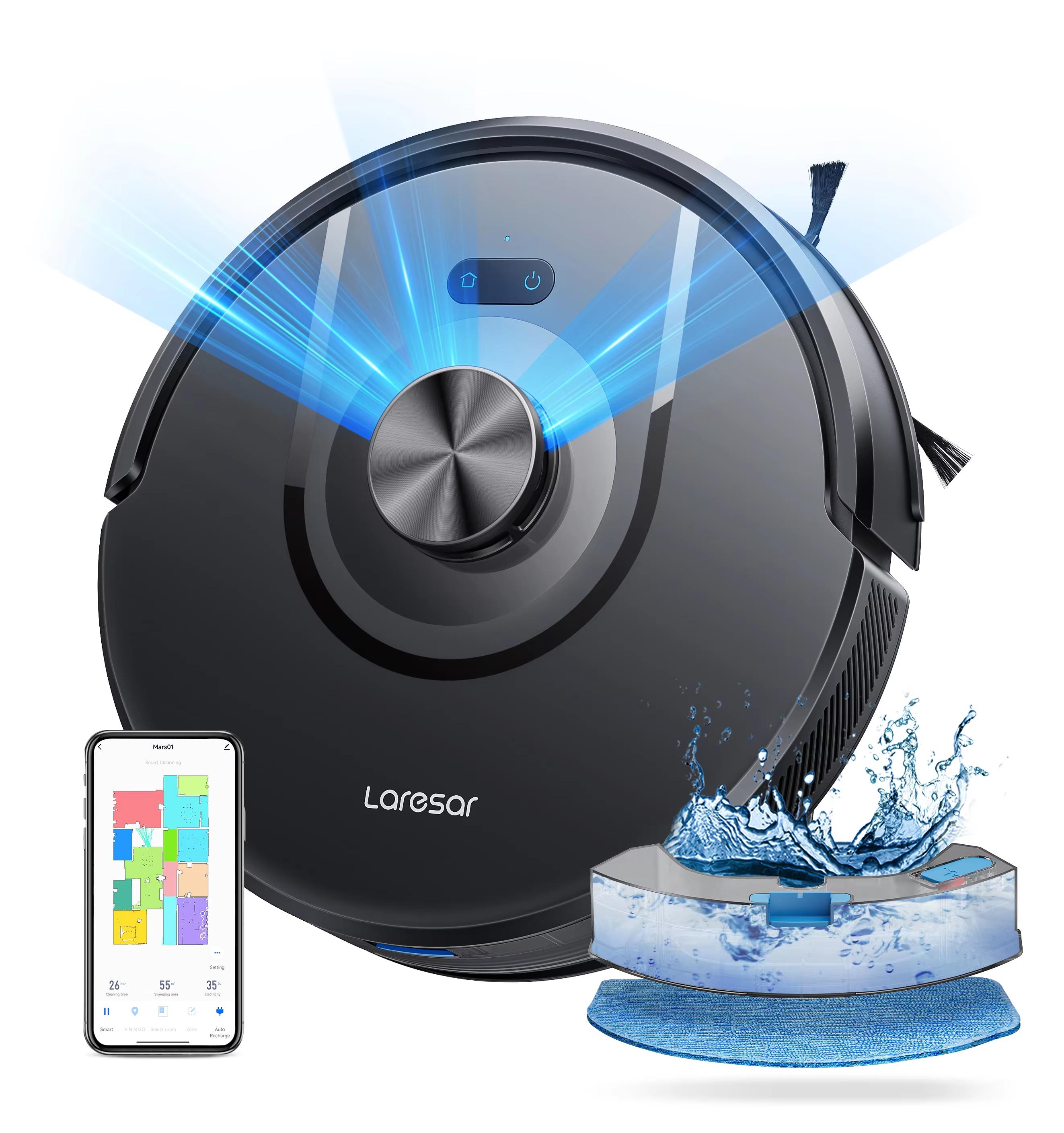 New Laresar 01 Robot Vacuum Cleaner Mop LDS Lidar Navigation 5000Pa Smart Planned Mapping Home Floor Washing Carpet Pet Hair Clean