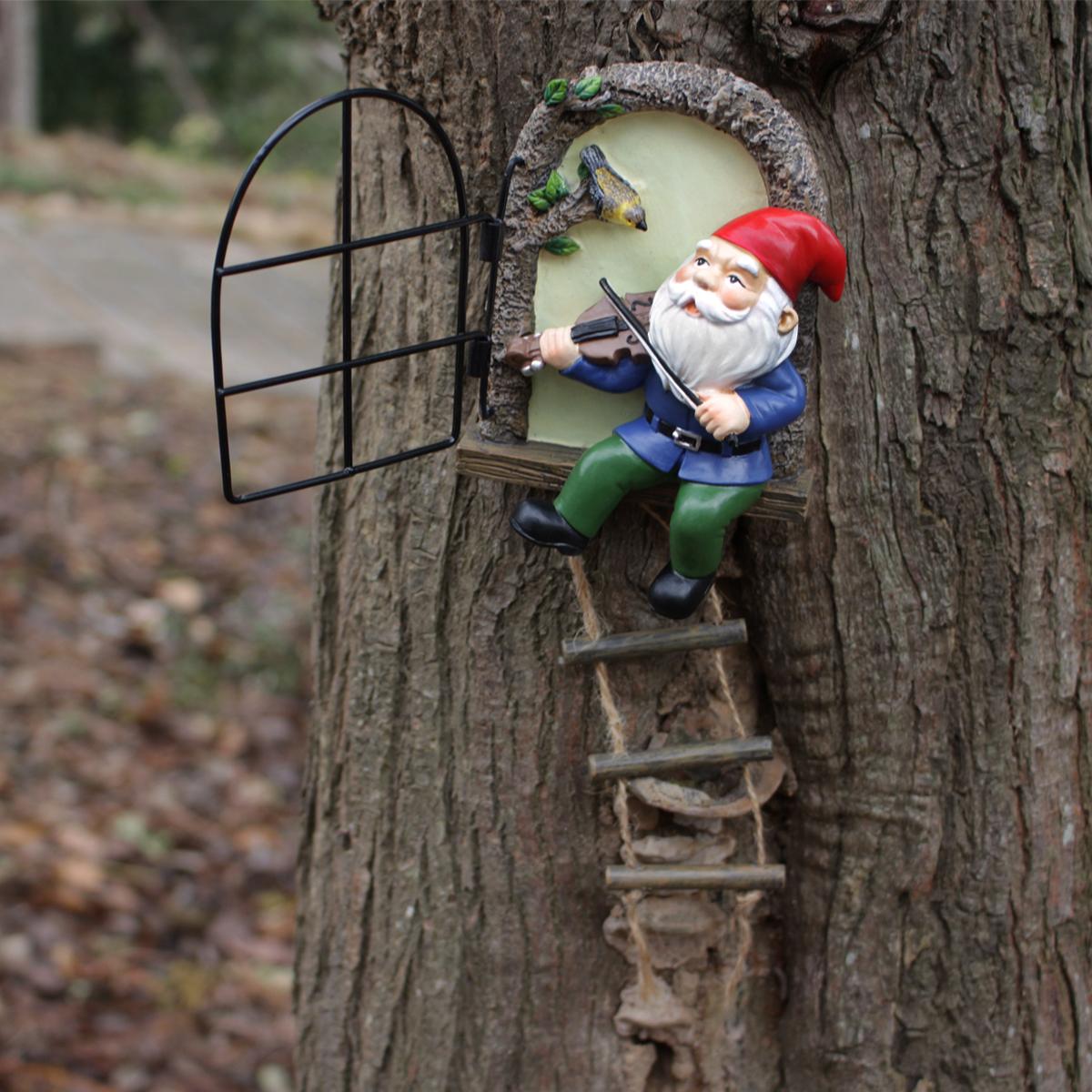Resin Handicraft Piano Iron Window Hanging Tree Decoration Courtyard Trunks Statue