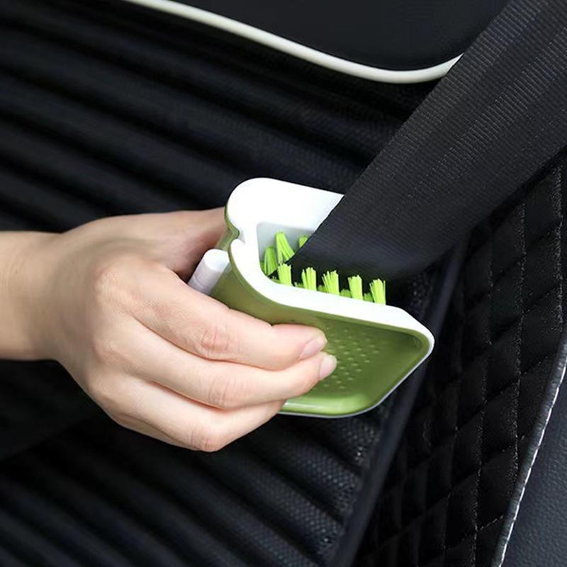 SEAMETAL Double Sided U-Shaped Car Interior Cleaning Brush Car Seat Belt Cleaning Brush Automotive Safe Belt Washing Tool