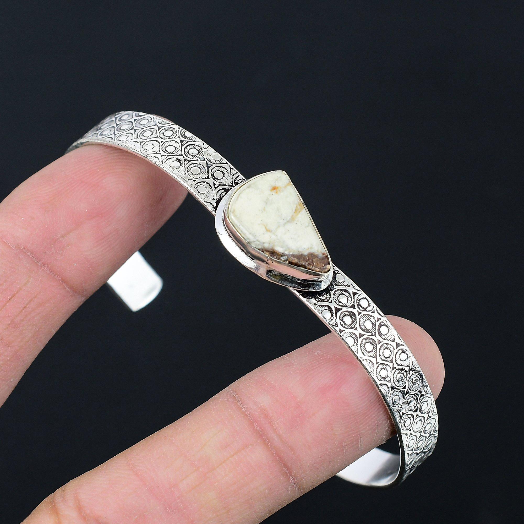 Prata de Lei 925 Pera Magnesita Cavalo Selvagem Natural Filha Pulseira Joia