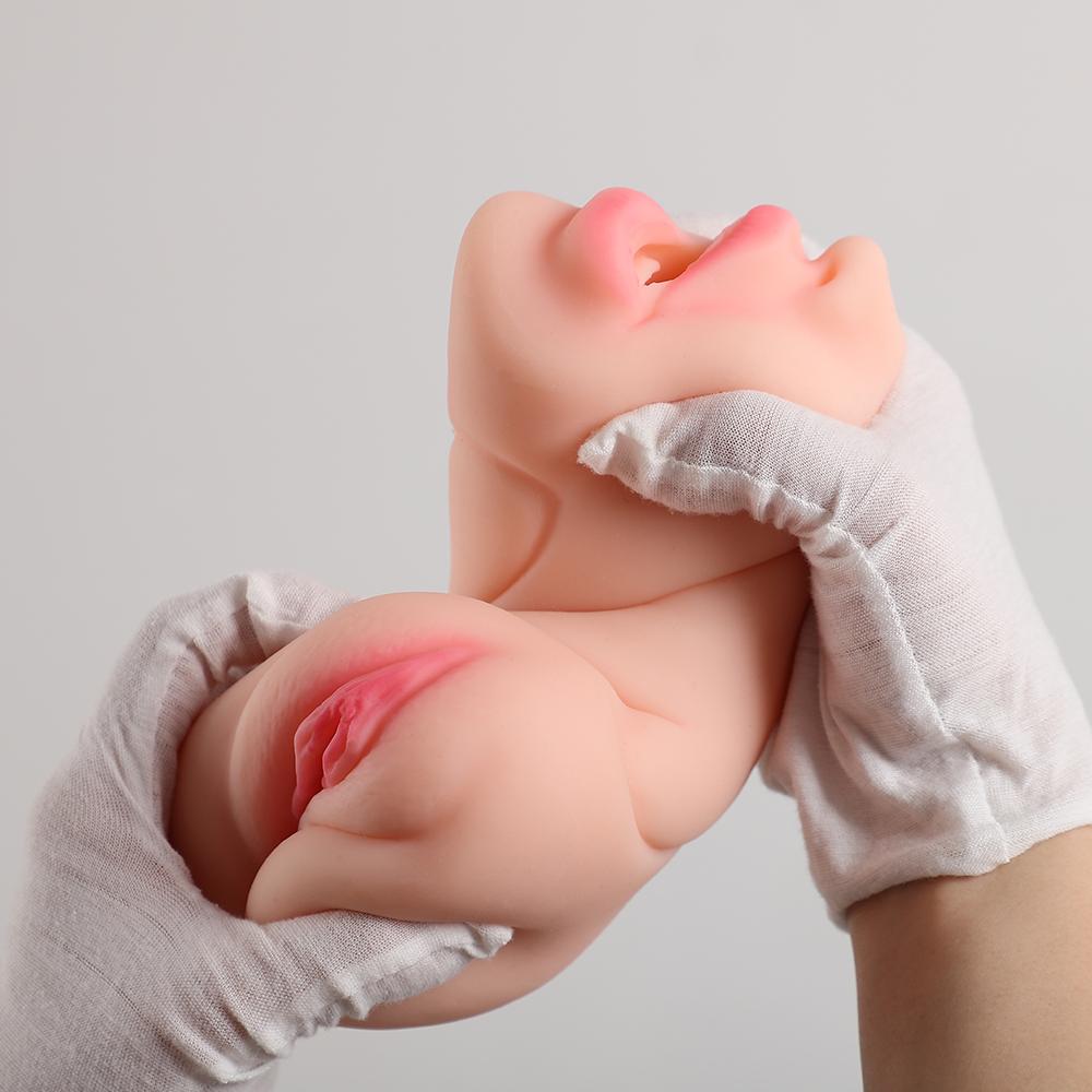 2 In 1 Male Masturbator Adult Sex Toys, 3D Textured with Sexy Realistic Vagina Tight Anus, Mens Stroker Sex Doll for Man Masturbation 530g