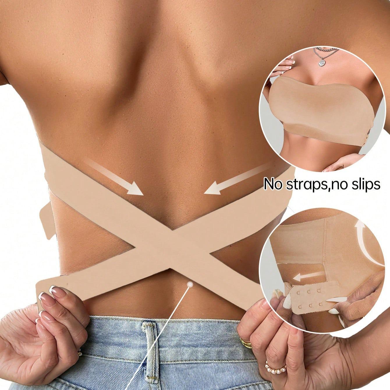 Women's Strapless Bra European Size Seamless Underwear M-XXL